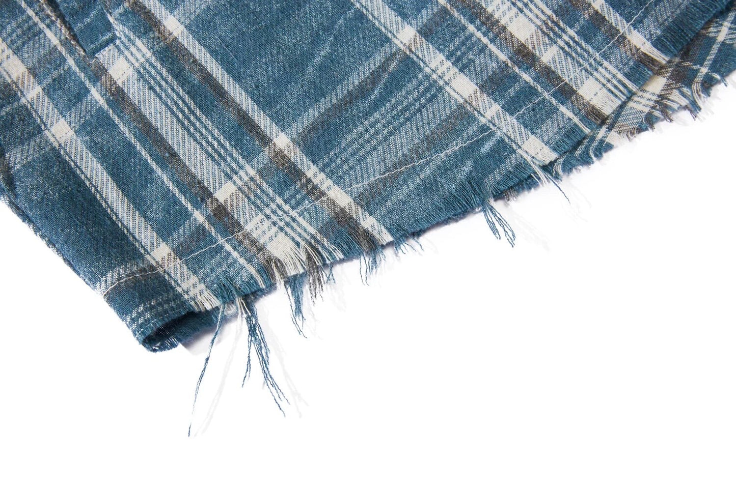 Destroyed plaid zip up